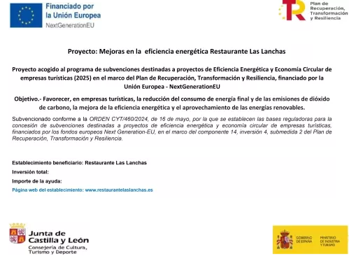 Proyecto: Mejoras en la eficiencia energética Restaurante Las Lanchas